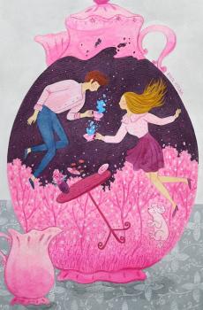 甜蜜情侣插画-8