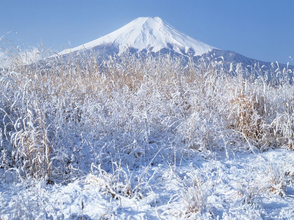 富士山红霞风景