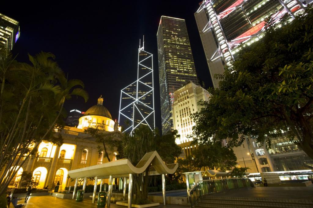 维多利亚港美丽夜景