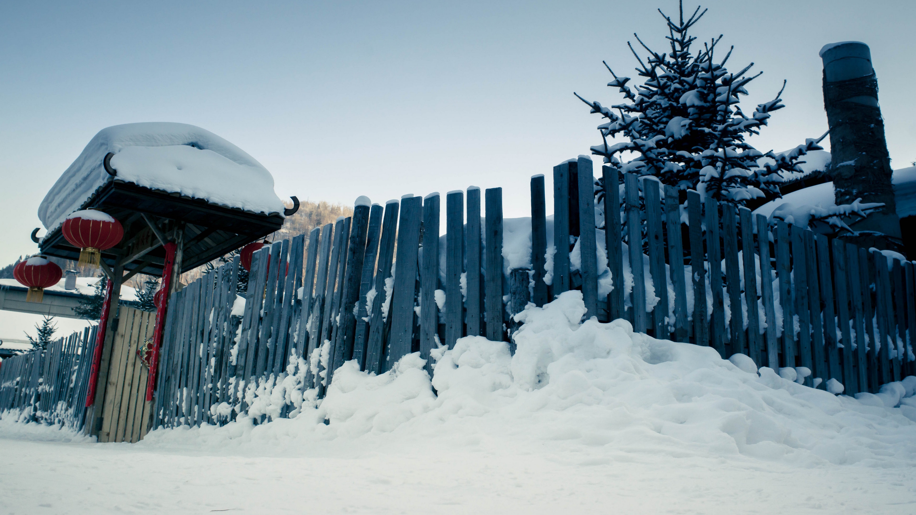 哈尔滨雪乡风景,高清图片,电脑桌面-壁纸族