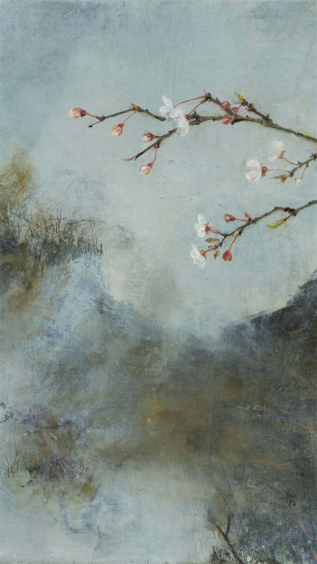 梅花油画抽象艺术