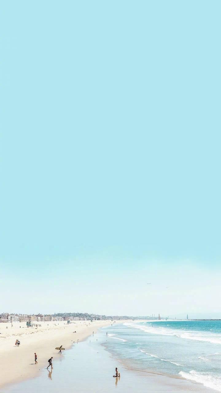 海边城市唯美风景