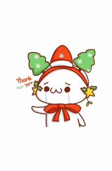 圣诞节长草颜团子可爱插画-3