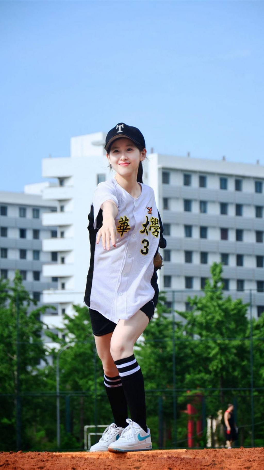 奶茶妹妹棒球写真