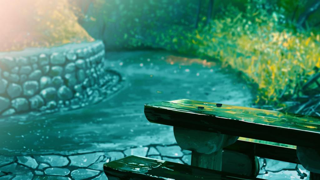 日系小清新动漫风景手绘插画