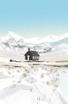 小清新治愈风景油画-7