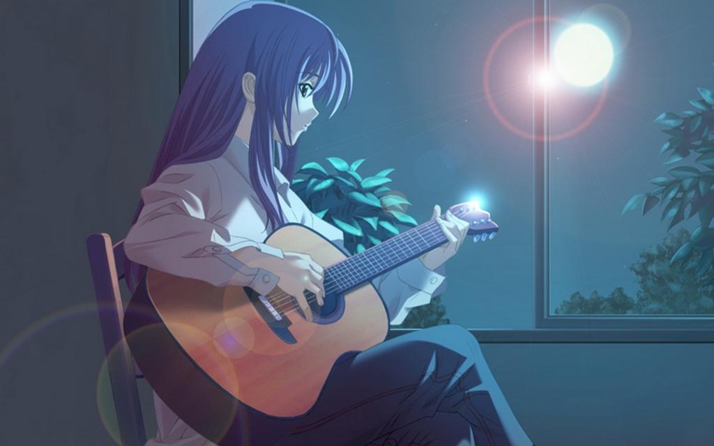 吉它音乐动漫美女