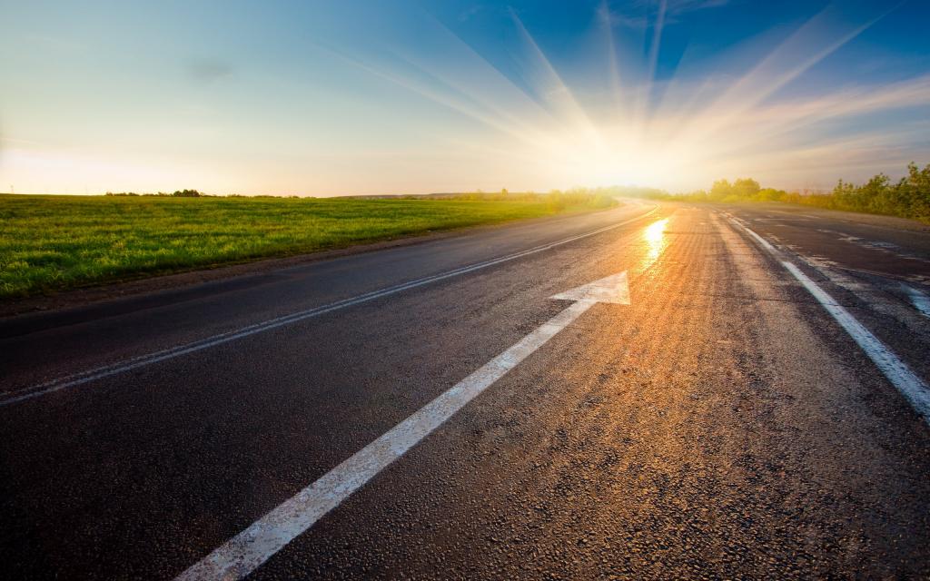 沿途公路的风景