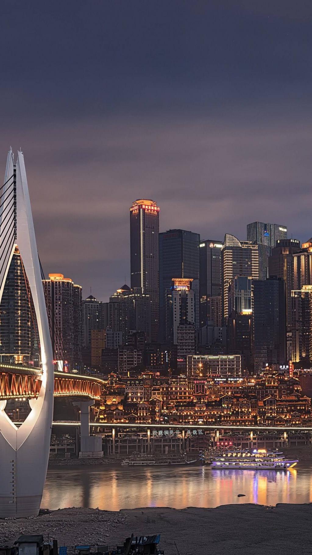 城市夜景灯火辉煌