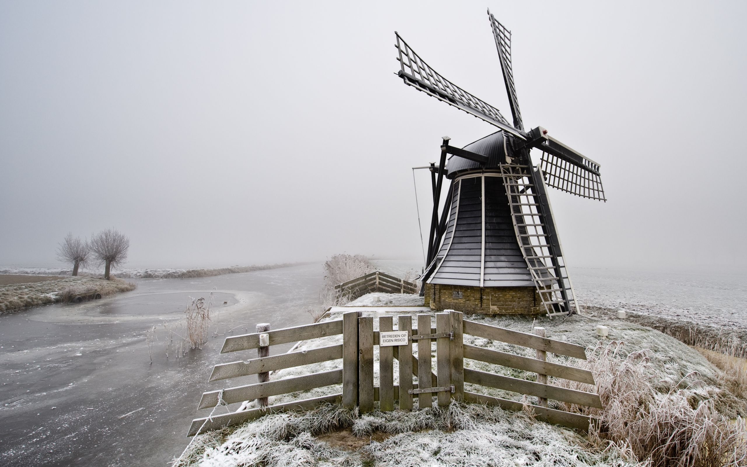 荷兰风车唯美风景,高清图片,电脑桌面-壁纸族