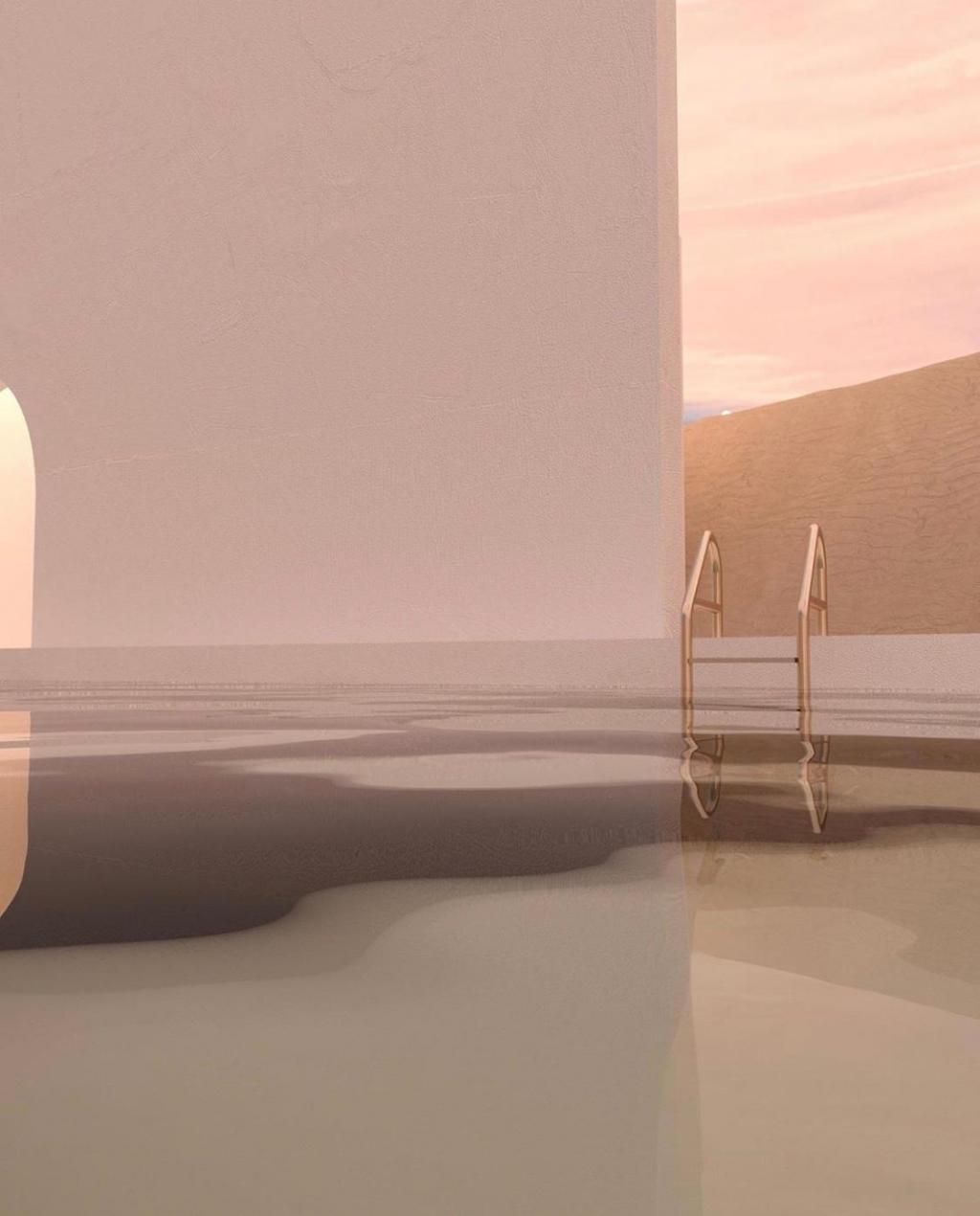 ins风建筑奶油色调创意摄影