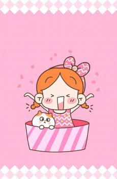 丁一晨可爱治愈系背景-8