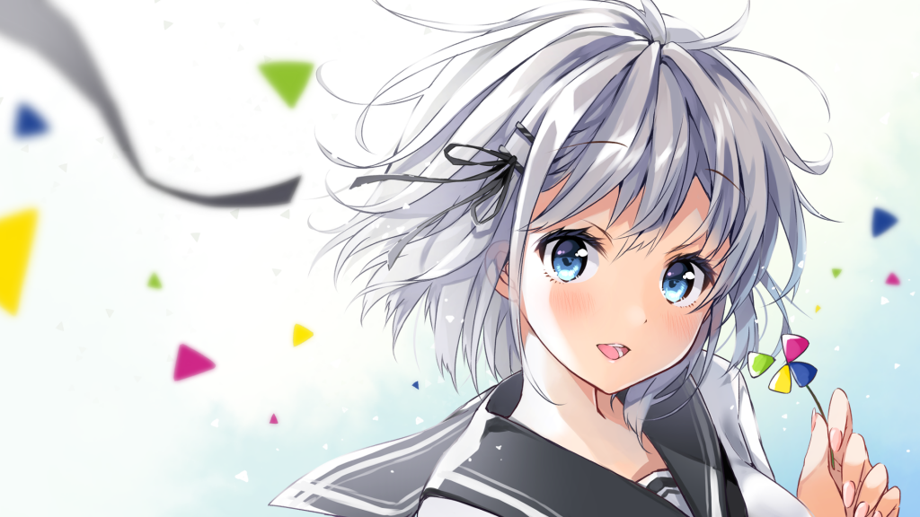 甜美动漫女生精致手绘插画