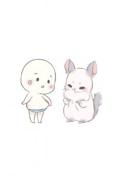 萌萌的龙猫君插画