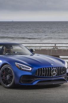 霸气炫酷蓝色奔弛跑车-1