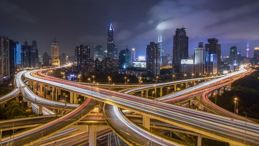 高架桥唯美夜景图片