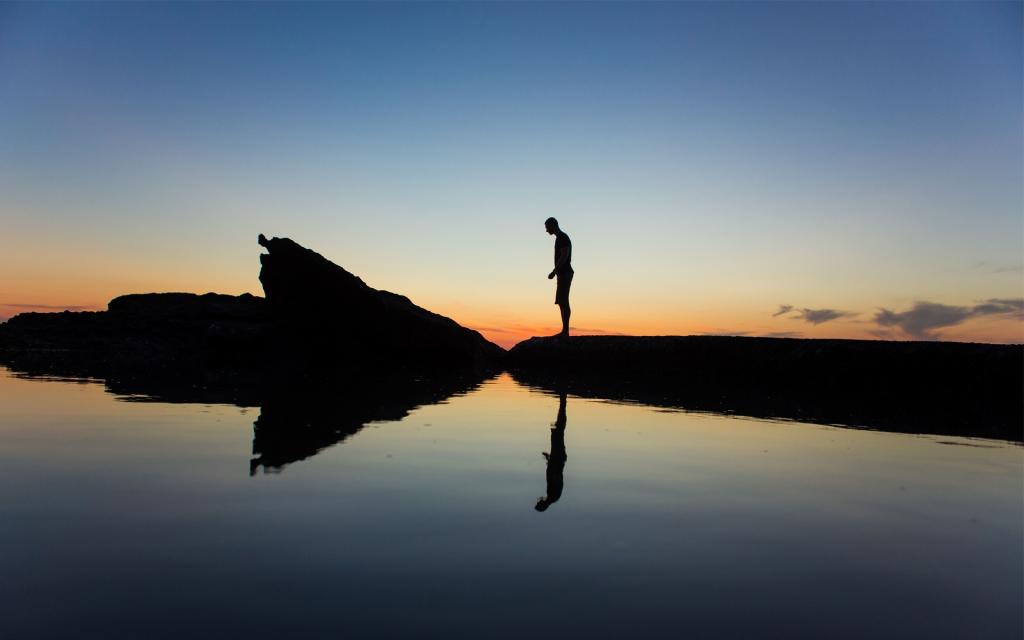 逆光人像剪影唯美意境