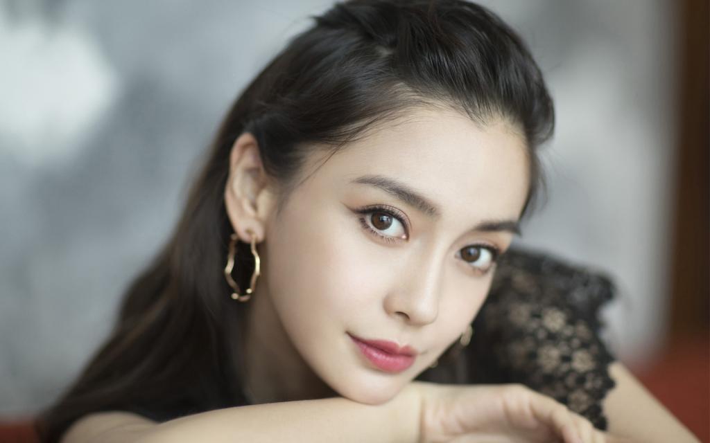 angelababy黑色蕾丝时尚性感写真