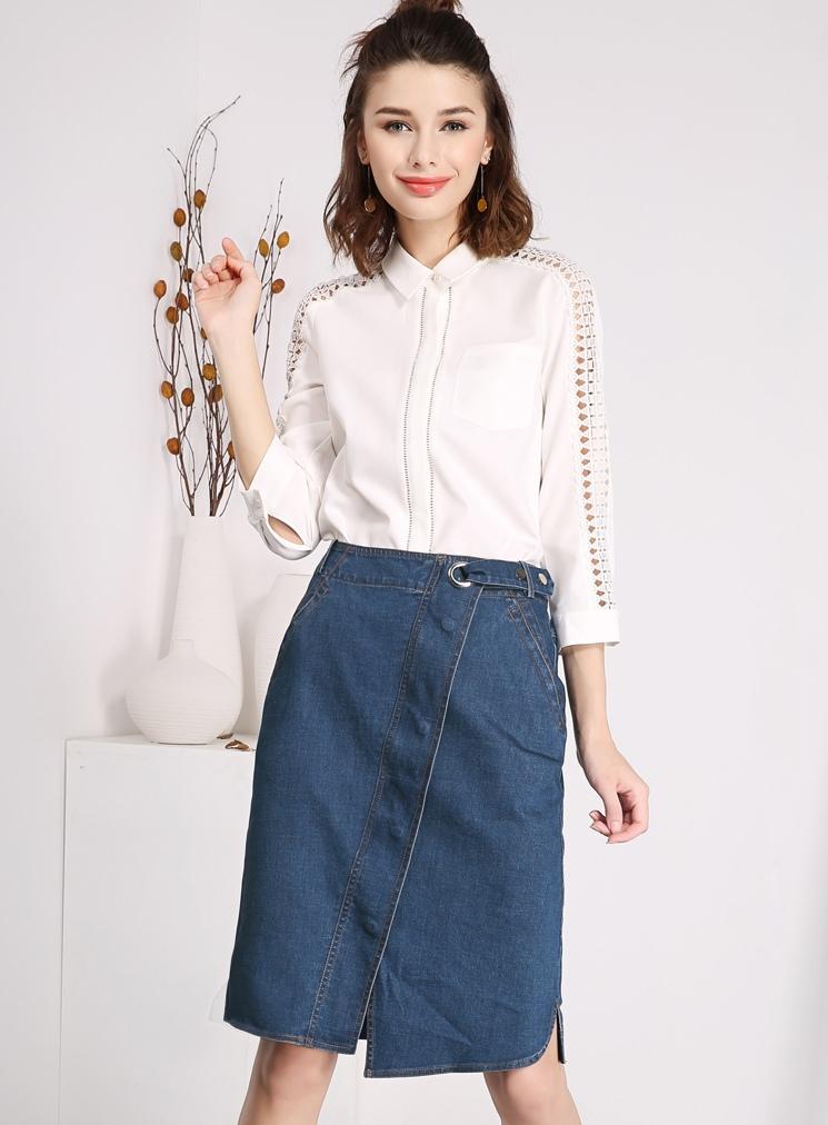 2018年度时尚简约大方的纯色女式衬衫