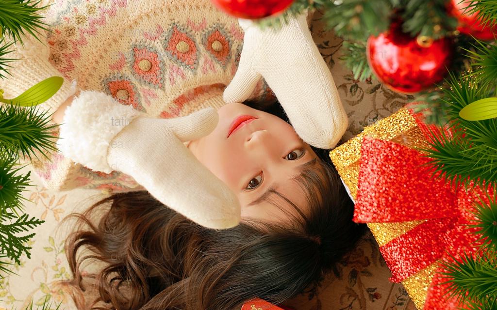 性感美女圣诞主题摄影写真