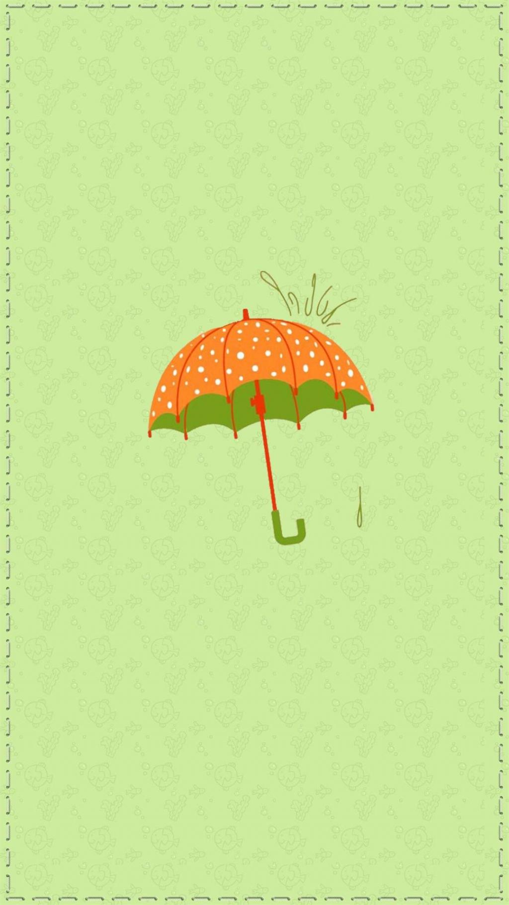 卡通手绘雨伞图片