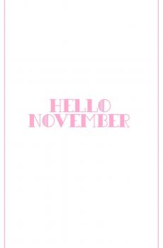 你好十一月创意简约英文文字-1