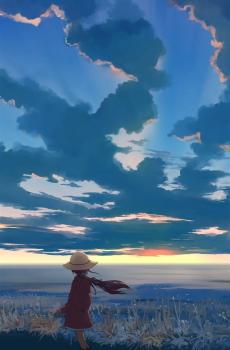 唯美插画情侣锁屏-3