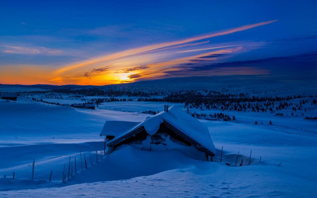 唯美的自然雪景
