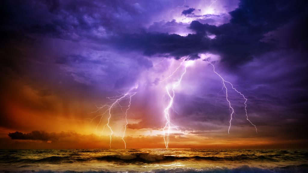 自然景观闪电之光