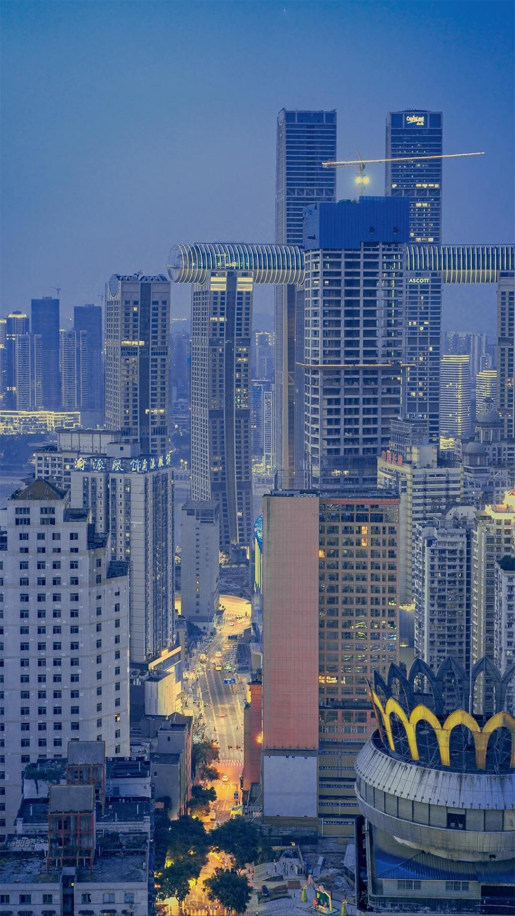 中国重庆魔幻都市森林美景写真