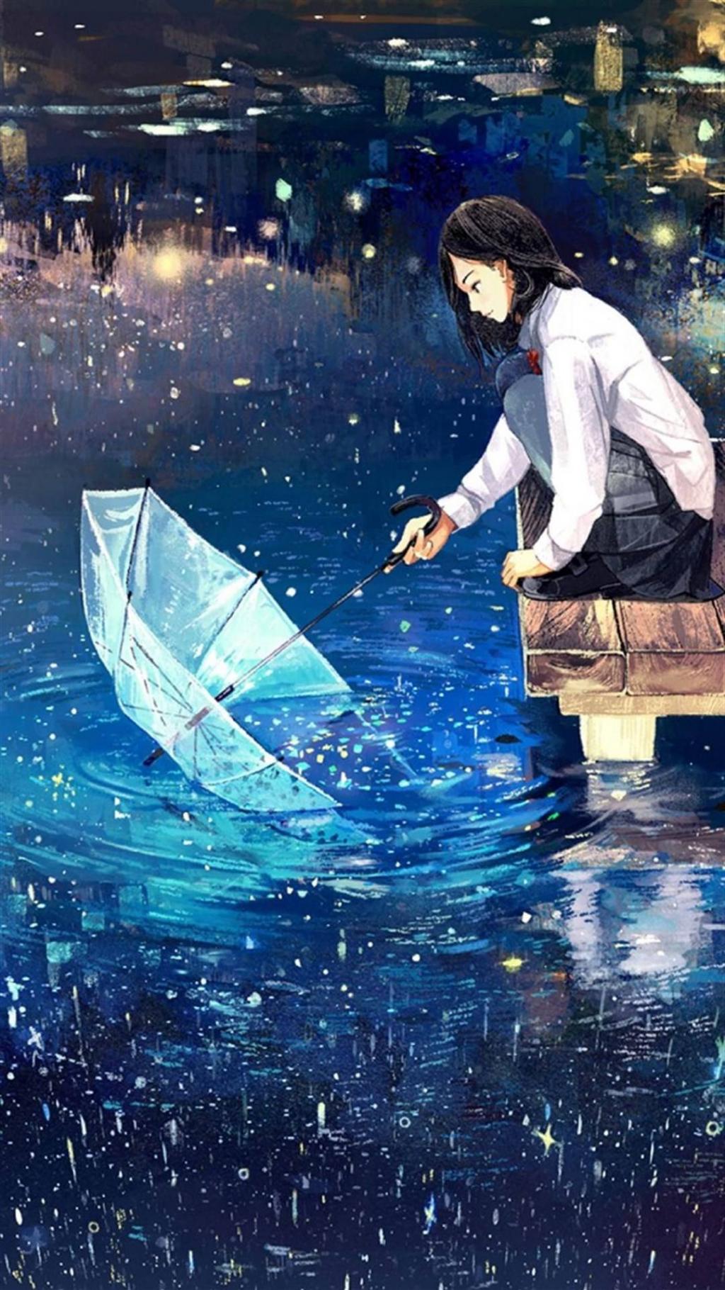 唯美手绘星空插画