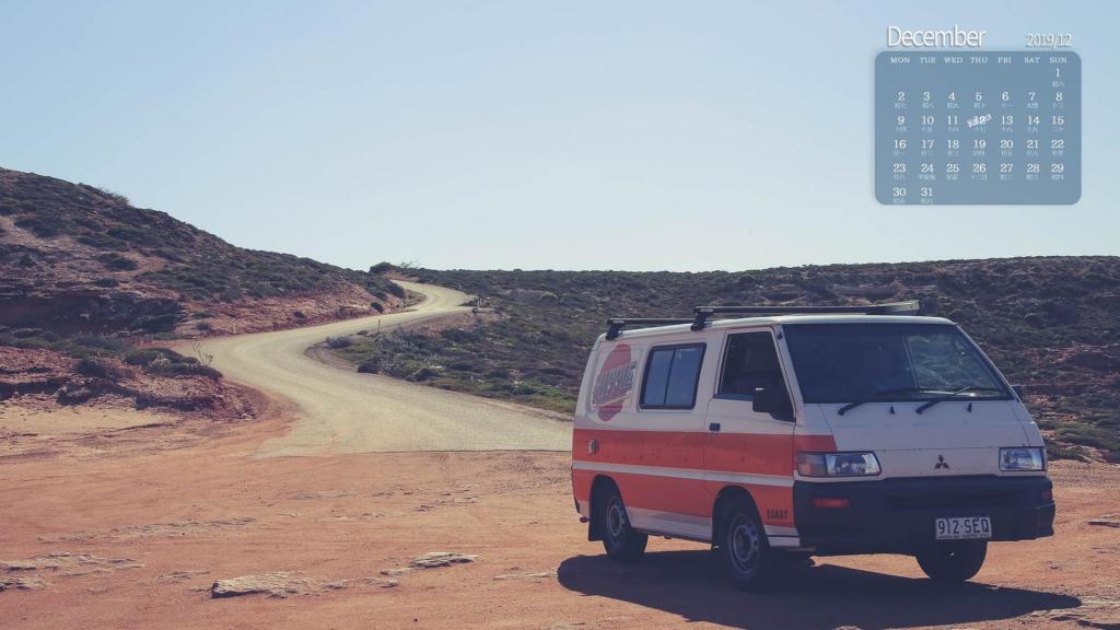 2019年12月户外汽车写真日历