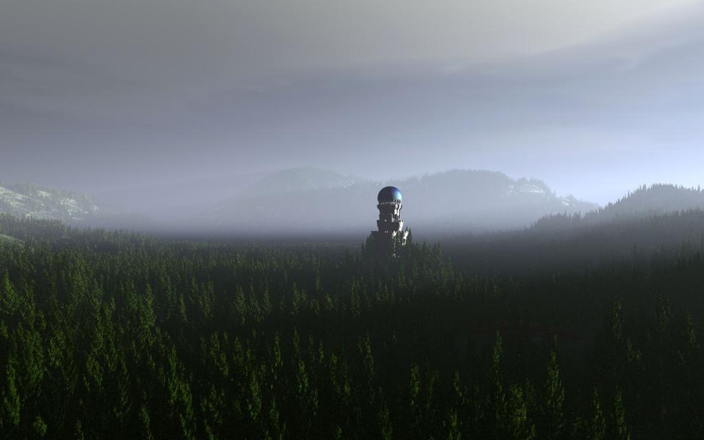 Digital三维夜晚城堡唯美风景