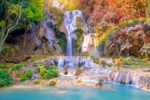 5k高清山间瀑布唯美风景