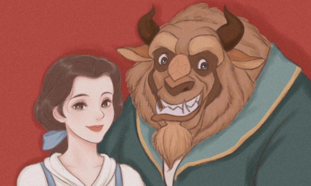 迪士尼浪漫公主王子情侣甜蜜小清新头像