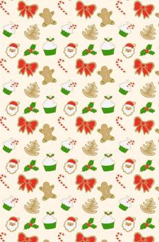 圣诞节个性平铺手机壁纸-4