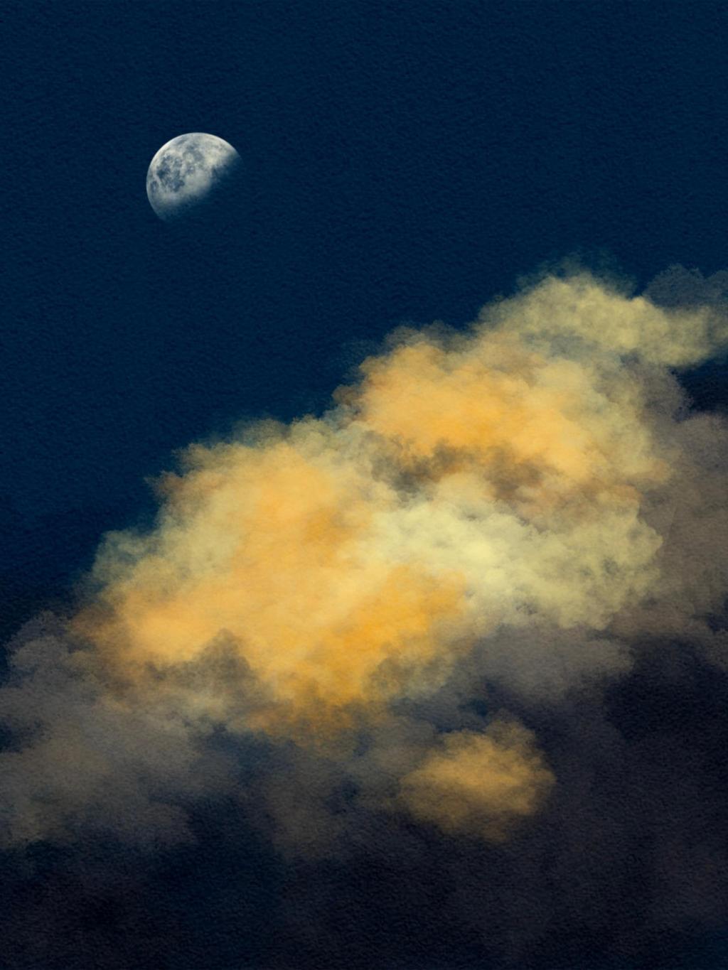 优美意境风景油画背景图 