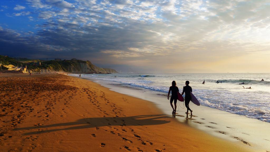 唯美海滩黄昏风景