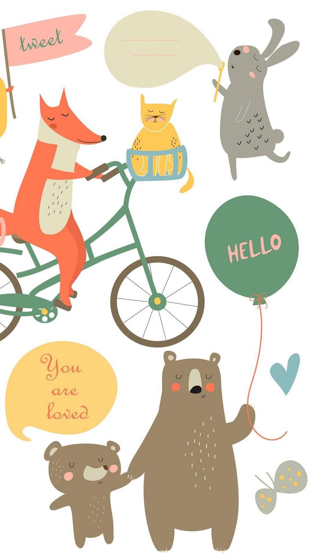 萌萌哒动物平铺