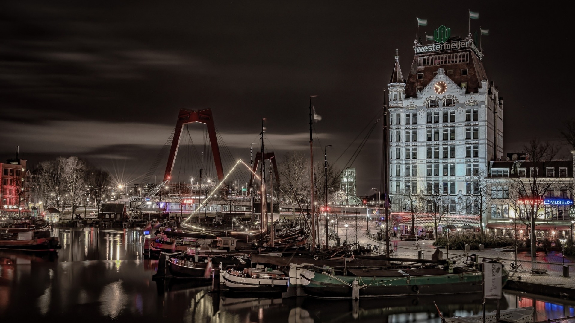 荷兰鹿特丹城市风景,高清图片,电脑桌面-壁纸族