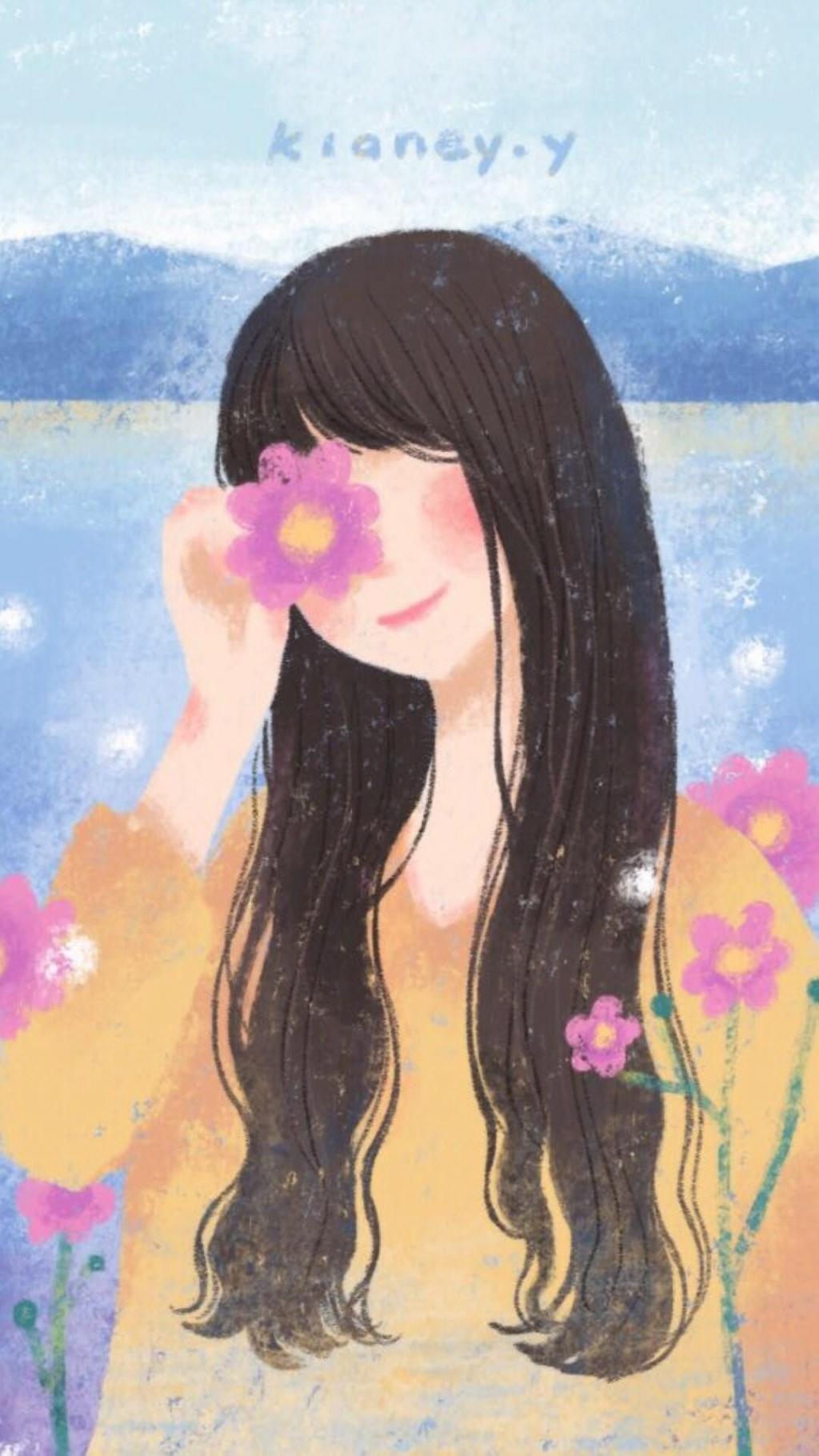 韩国风少女插画