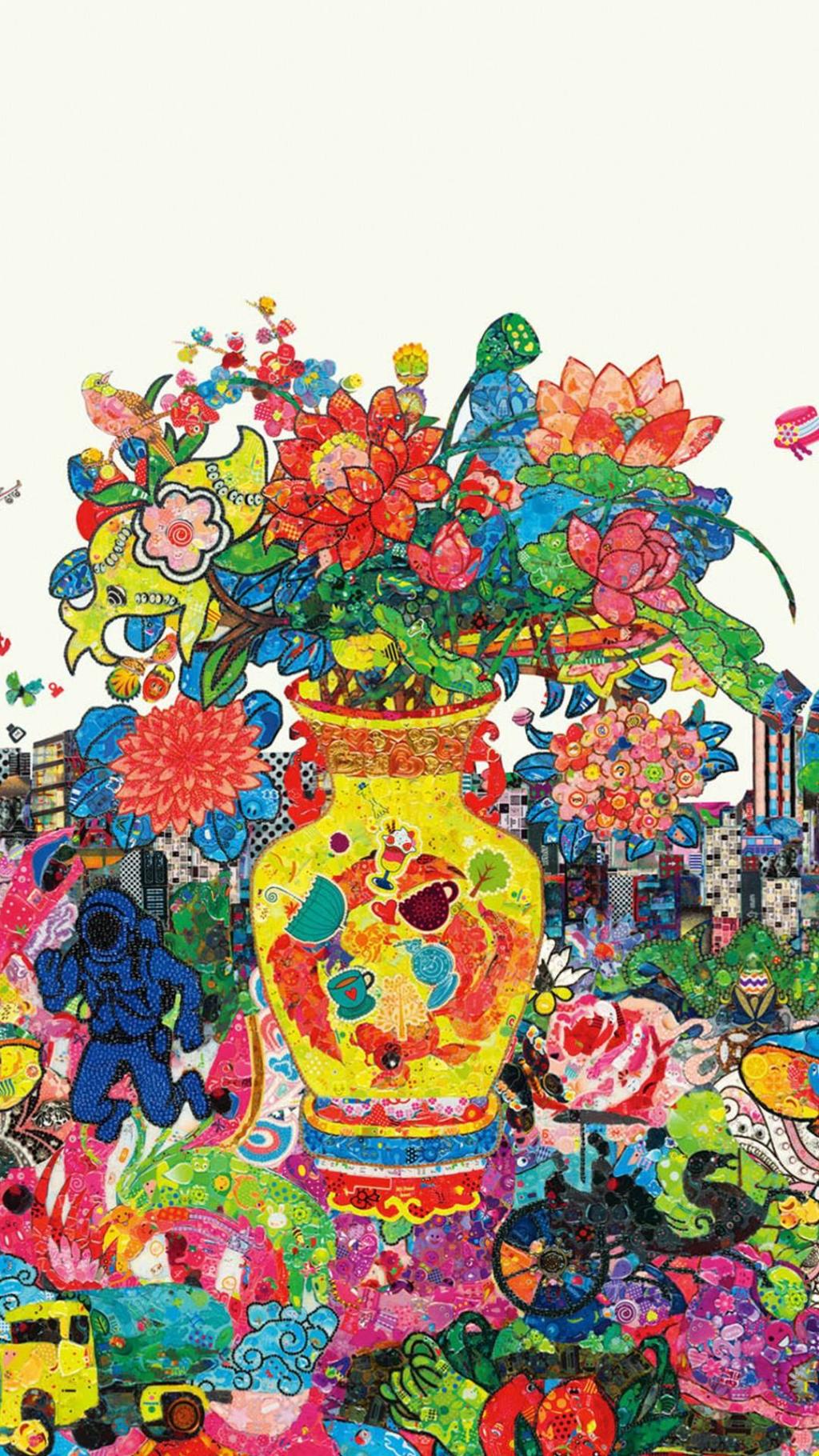 2017鸡年春节年画背景