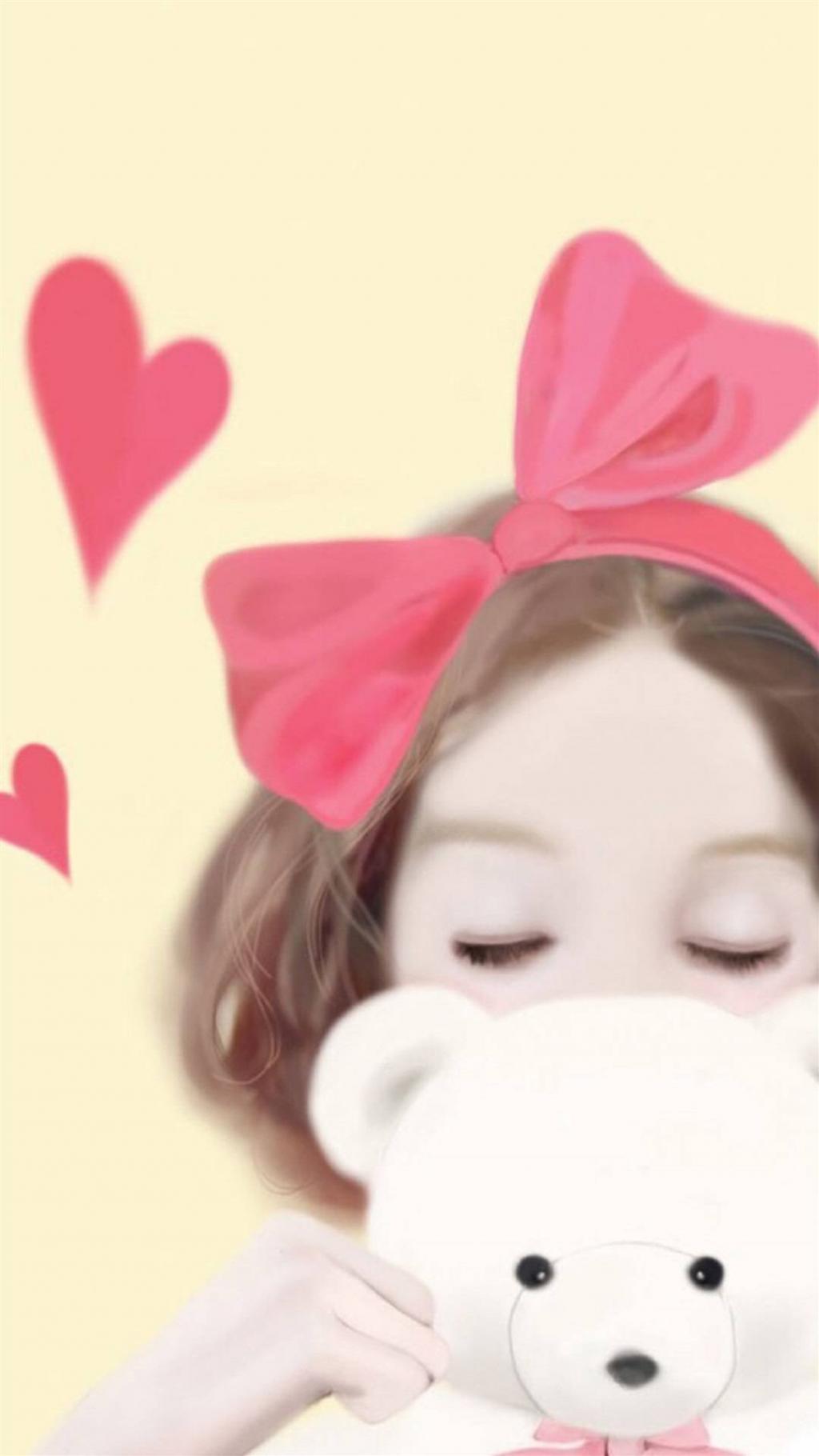 粉色系萌萌哒少女图片