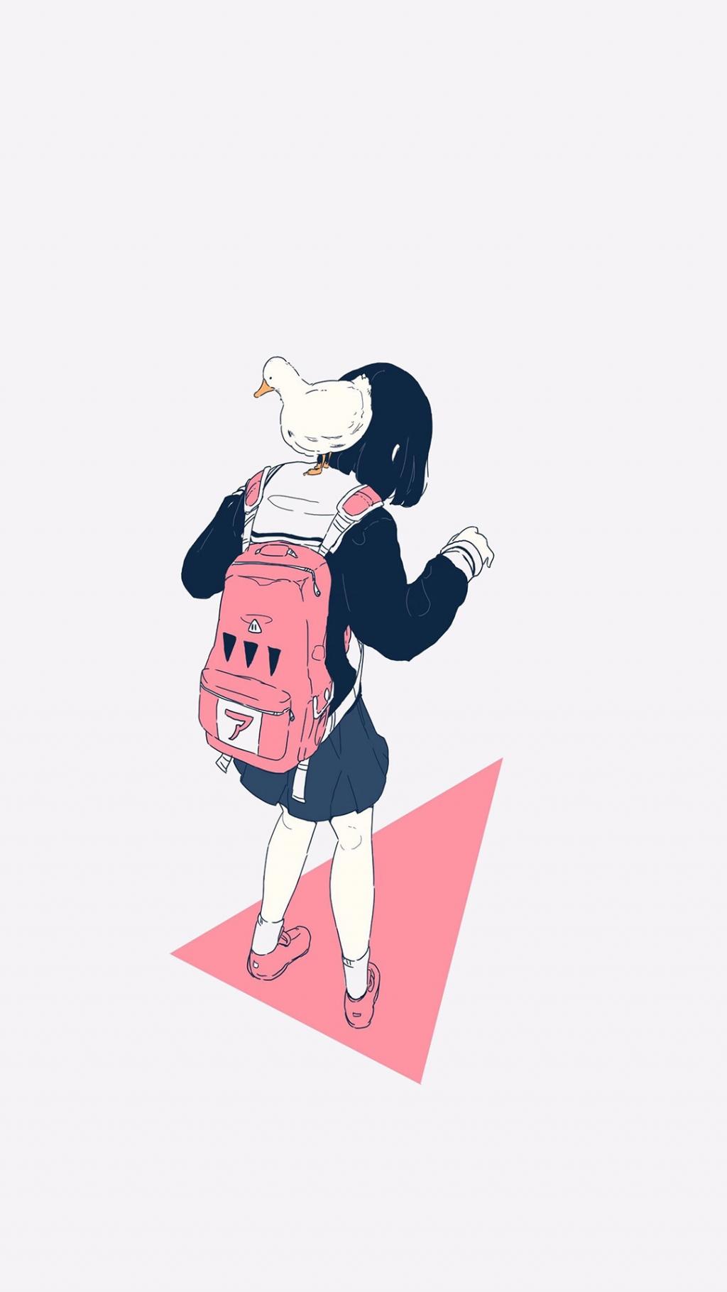 插画少女有点懵