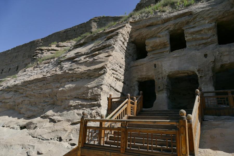 山西大同云冈石窟风光