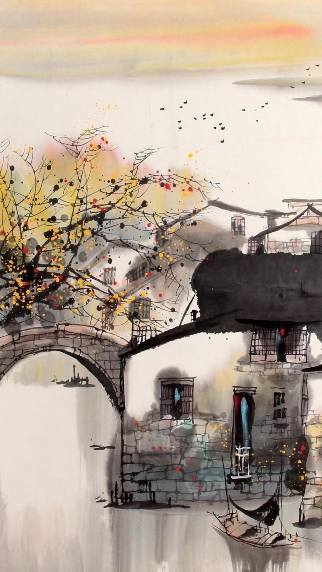 古风唯美水墨画手机壁纸