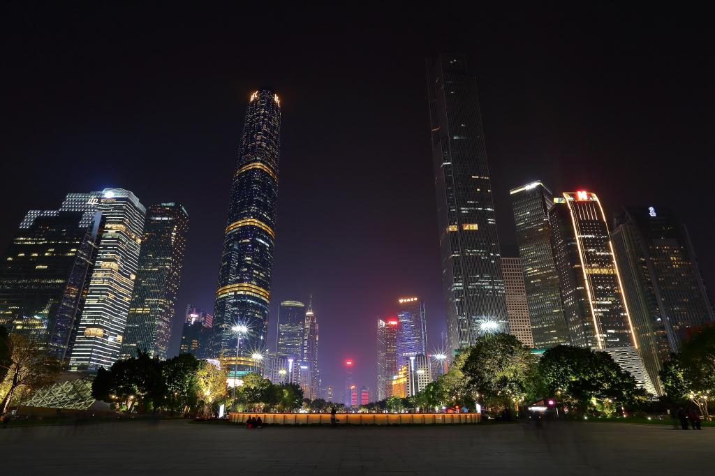 广州花城广场夜景