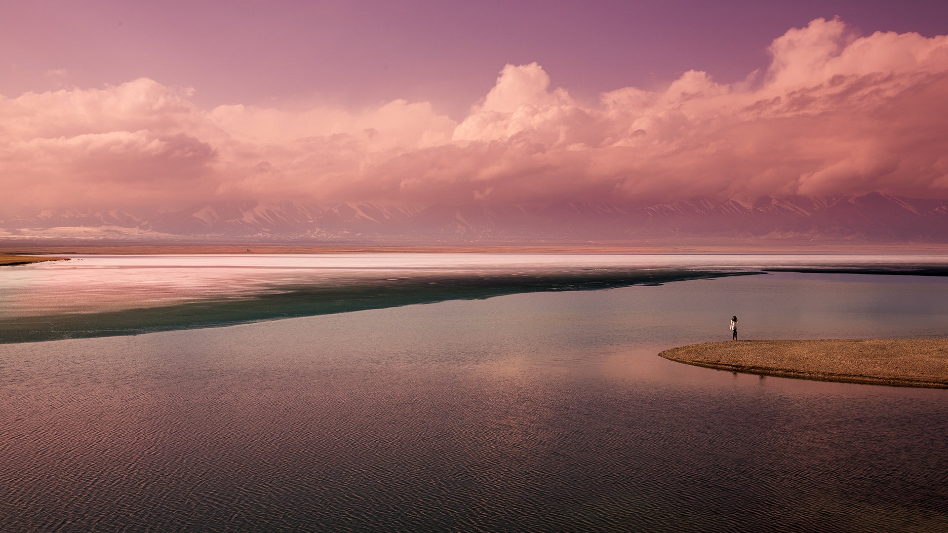 冬季新疆赛里木湖风景,高清图片,电脑桌面-壁纸族