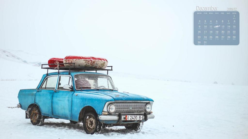 2019年12月户外汽车写真日历