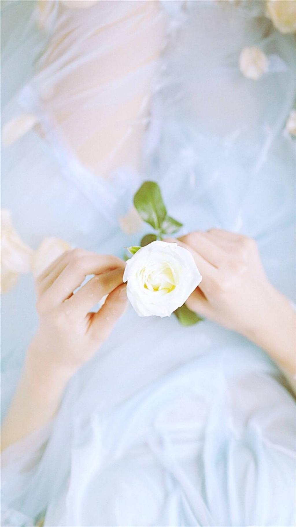 淡蓝系少女锁屏